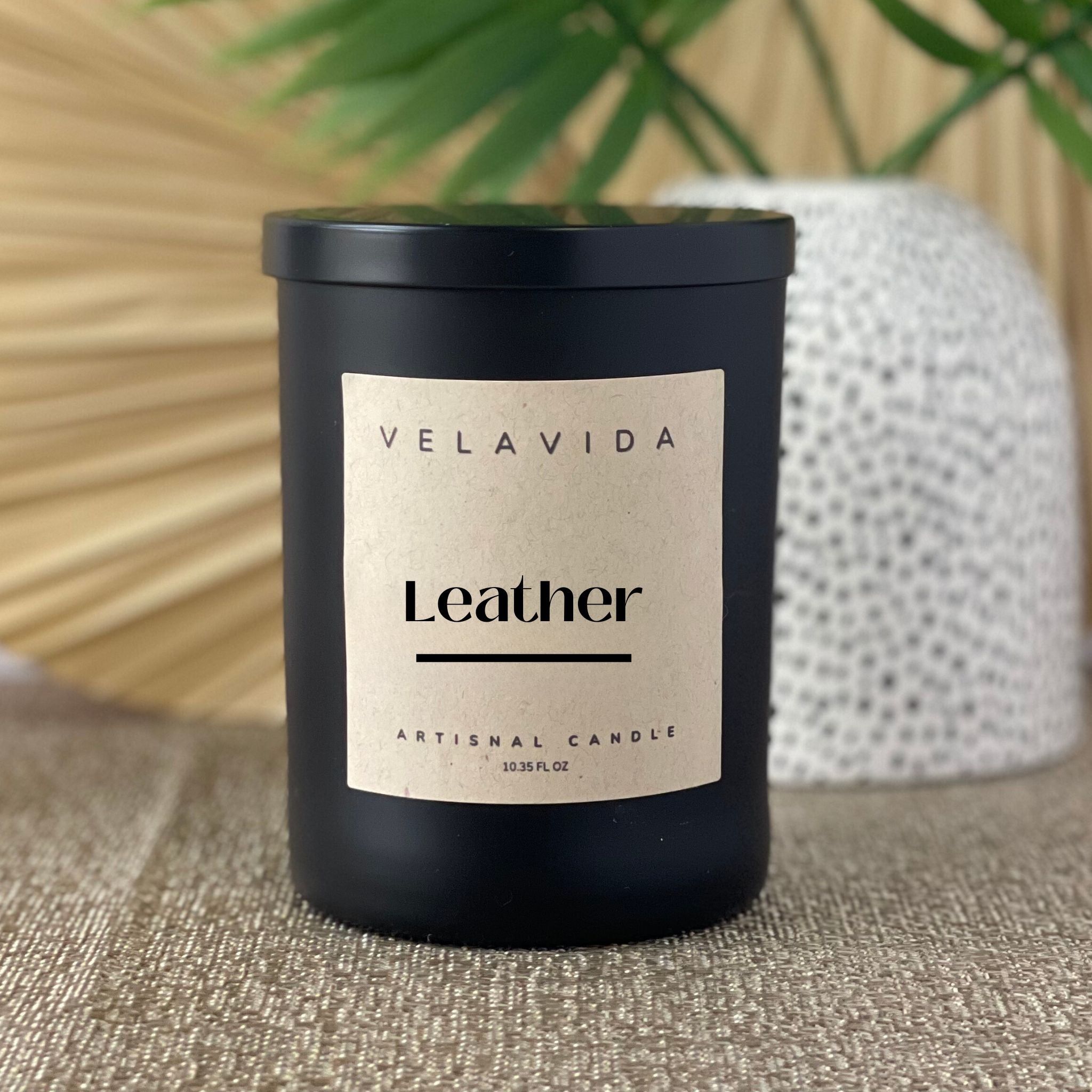 Leather 12 Oz Candle